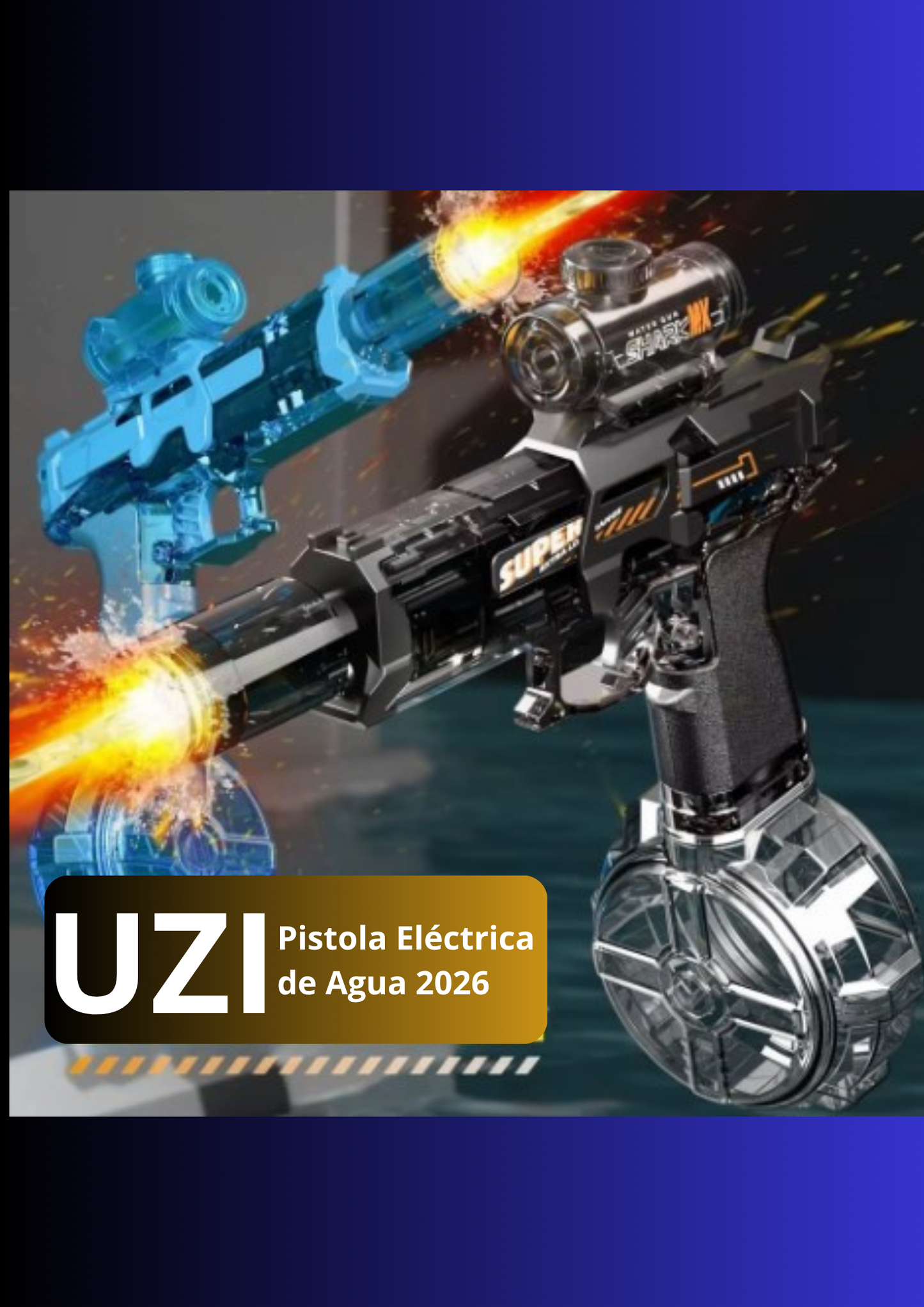 UZI PISTOLA ELÉCTRICA DE AGUA.