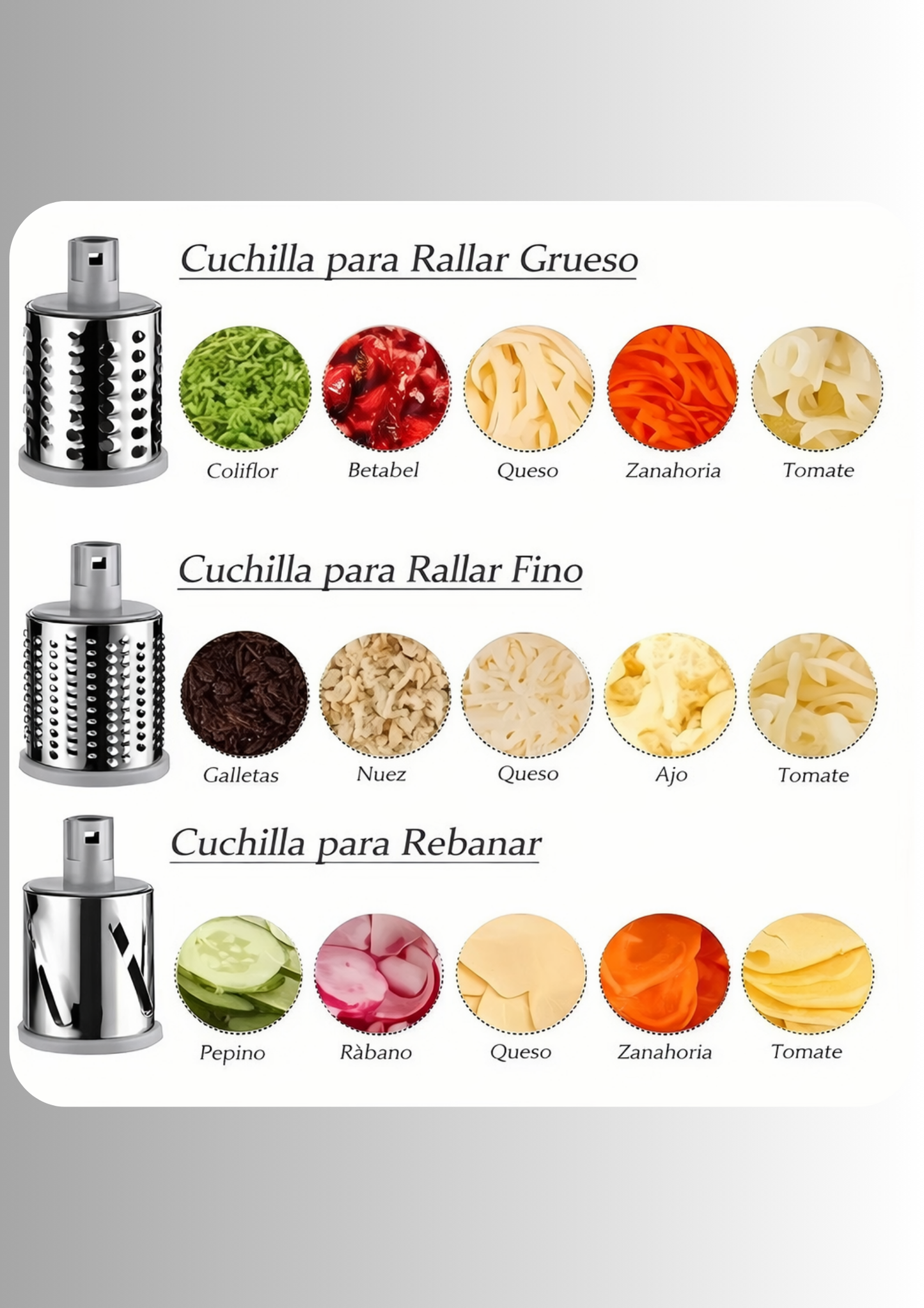 RALLADOR REBANADOR PREMIUN